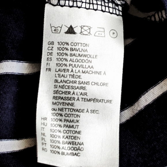 H&M DIVIDED Ladies' Navy Striped Mini Skater Dress - Picture 8 of 10